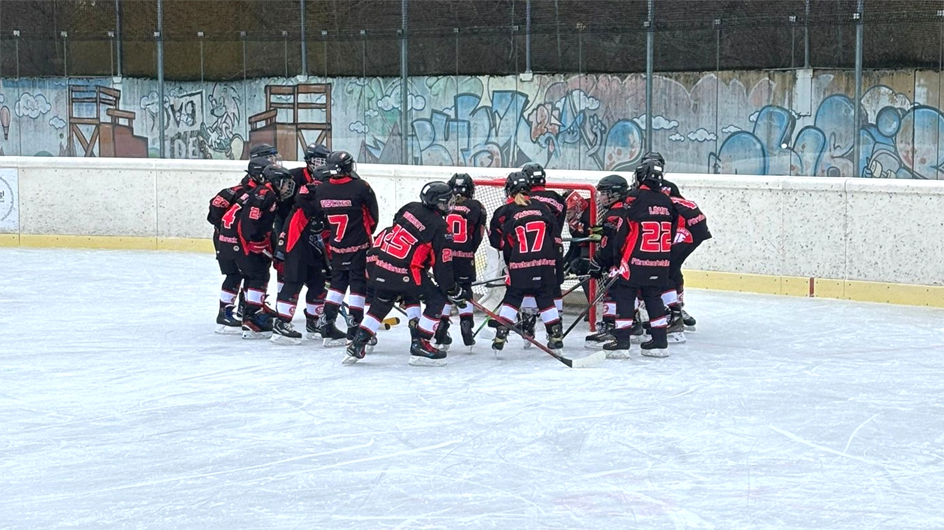 Die U13 des EVF am 01.02.2025 beim ESC München.